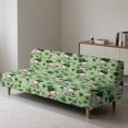 thumbnail image 4 of SCRAWLGOD Elephant Shamrock Print Sofa Cover Armless Couch Slipcover for Pets Stretch Non Slip Furniture Protector Washable Sofa Slipcover, 4 of 9
