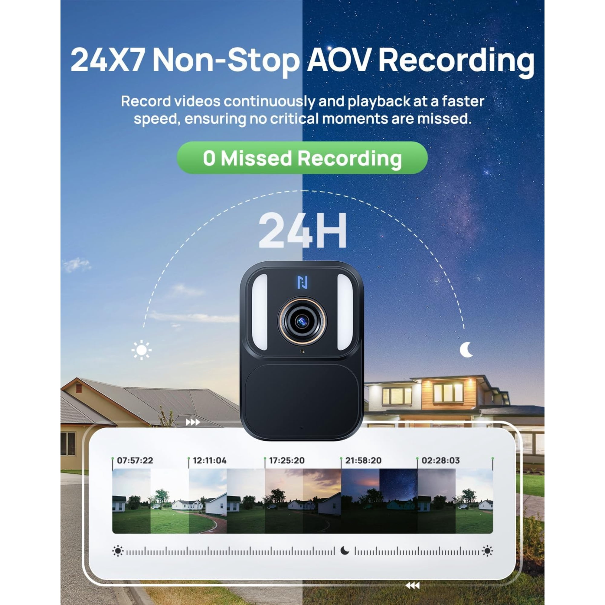 Anona HM1009-04 4k Solar Security Cameras Wireless Outdoor - 8mp Color Night Vision, 24/7 Aov Recording - 4pack