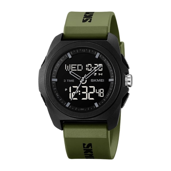 Digital Multifunctional Mens Outdoor Sports Watch Waterproof Watch with Alarm Stopwatch Countdown Timer Backlight Military Style Wristwatch for Hiking Camping Running Climbing Fishing