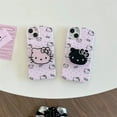 thumbnail image 3 of Hello Kitty Sanrio Pink Bracket shell Anime Phone Case For iPhone 15 14 13 12 11 Pro Max Case Cute Cartoon shockproof Soft Cover, 3 of 7