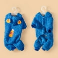 thumbnail image 4 of Luxury Faux Lambswool Dog Jacket - Traction Ring, Four-Legs, Thickened Winter Jumpsuit, 4 of 8