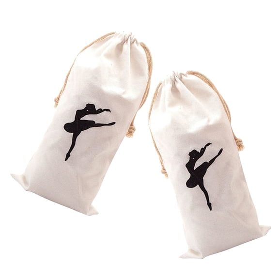 EXHUMKY Ballet Shoe Bag with Drawstring Closure, Lightweight Dance Shoe Storage Pouch for Travel and Easy Carry