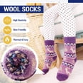thumbnail image 3 of Calcetines de invierno de lana Eocom para niños, 6 pares, estampado de ciervos de 1 a 3, 3 of 6