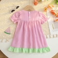 thumbnail image 7 of xfsWaSs Floral Dress for Girls Toddler Summer Dresses Short Sleeve Watermelon Embroidery Striped Dress Stylish A-Line Party Sundress 18-24 Months, 7 of 7