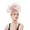 Pink, variant on Pink Headband for Women Hats for Women Fascinators Womens Flower Hat for Tea Party Cocktail Ball Wedding Church Double Use Of Hair Clips and Hoops