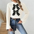 thumbnail image 2 of TINZ Sweater Dress Long Sleeve Oversized Tunic With Exquisite Embroidery And Panel Design Warm Winter Knit Vest Dress Long Pullover Sweater Belted Long Dress, 2 of 5
