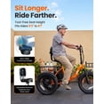 thumbnail image 5 of Qlife Electric Tricycle for Adults, 18" Folding Electric Trike, 350W Motor Peak 1200W 48V 10.4AH Step-Thru Etrike, 18MPH Up to 50 Miles 3-Wheel Electric Bike (Orange) with Mirror & Phone Bag, 5 of 9
