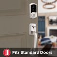 thumbnail image 2 of Kwikset SmartCode 270 Smart Door Lock Wi-Fi Deadbolt Touchpad, Auto Door Lock, SmartKey Re-Key Security Satin Nickel, 2 of 8