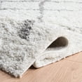 thumbnail image 6 of SAFAVIEH Berber Bentley Geometric Shag Runner Rug, Cream/Light Gray, 2'3" x 6', 6 of 12