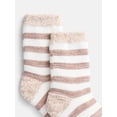 thumbnail image 4 of Joyspun Women's Double Layer Crew Lounge Socks, 3 Pack, Shoe Sizes 4-10, 4 of 4