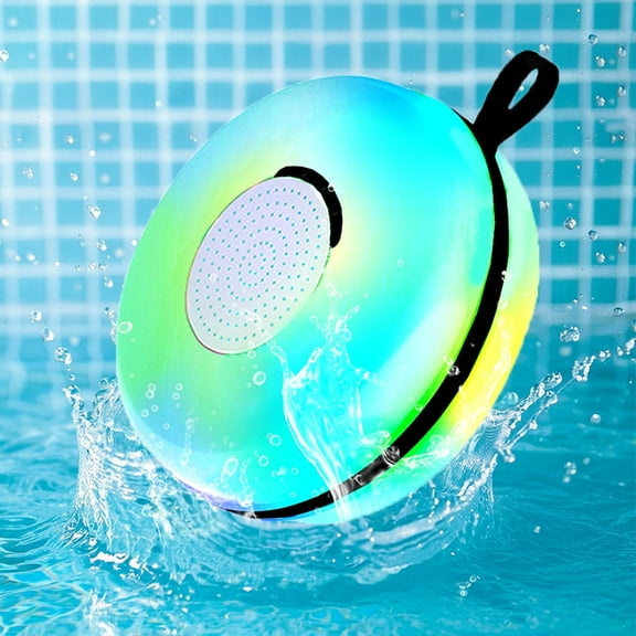 Floating Pool Speaker, Waterproof Bluetooth Pool Speaker with Hands Free Calling, Portable Shower Speaker for Outdoor, Beach, Hot Tub, Swimming, Home Party