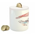 thumbnail image 2 of Turtle Piggy Bank, Hand Painted Watercolor Art of 2 Turtles Pastel Underwater Theme, Ceramic Coin Bank Money Box for Cash Saving, 3.6" X 3.2", Pink Fuchsia Purple, by Ambesonne, 2 of 4