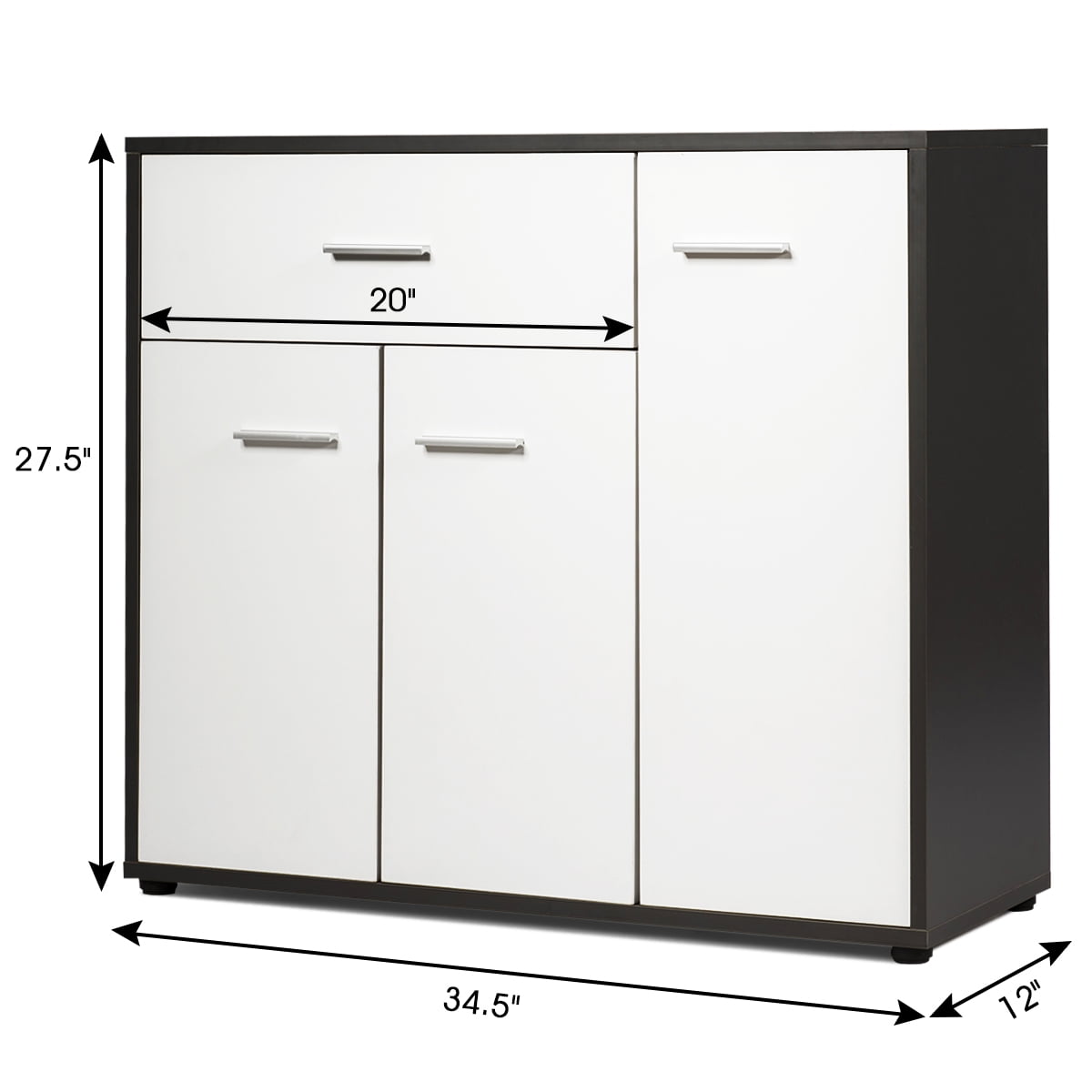 Costway Buffet Sideboard Cabinet Console Table Storage Unit Entryway Furniture W Shelf Walmart Com Walmart Com