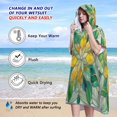 thumbnail image 4 of Hooded Beach Towel Adult Bath Poncho Towels Soft Absorbent Quick Dry for Surf Swim Pool Men Women Teens Abstract Yellow Green Floral Stained Glass, 4 of 7