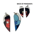 thumbnail image 4 of Reversible Ruby Sapphire Garnet Heart Necklaces Keyrings or Earrings| Couples or BFF Gift | Steven Universe Gift for Him or Her, 4 of 5