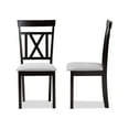 thumbnail image 4 of Luxury Fabric Dining Chairs Set - Modern Upholstered Accent Chairs - Dark Brown Finish - Set of 2, 4 of 5