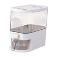 thumbnail image 4 of Contenedores herméticos para almacenar cereales con caja de almacenamiento de tazas Contenedor para almacenar granos Blanco Pequeño, 4 of 9