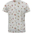 thumbnail image 2 of Junk Food Pattern Men's Soft T-Shirt White 2XL, 2 of 2