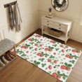 thumbnail image 2 of Washable Area Rugs 2.7x5 FT Rugs for Living Room Non-Slip Soft Non-Shedding Low-Profile Rectangle Fruits Green Palm Leaves Red Watercolor Large Rug Carpet for Bedroom Dining Room Home Decor, 2 of 8
