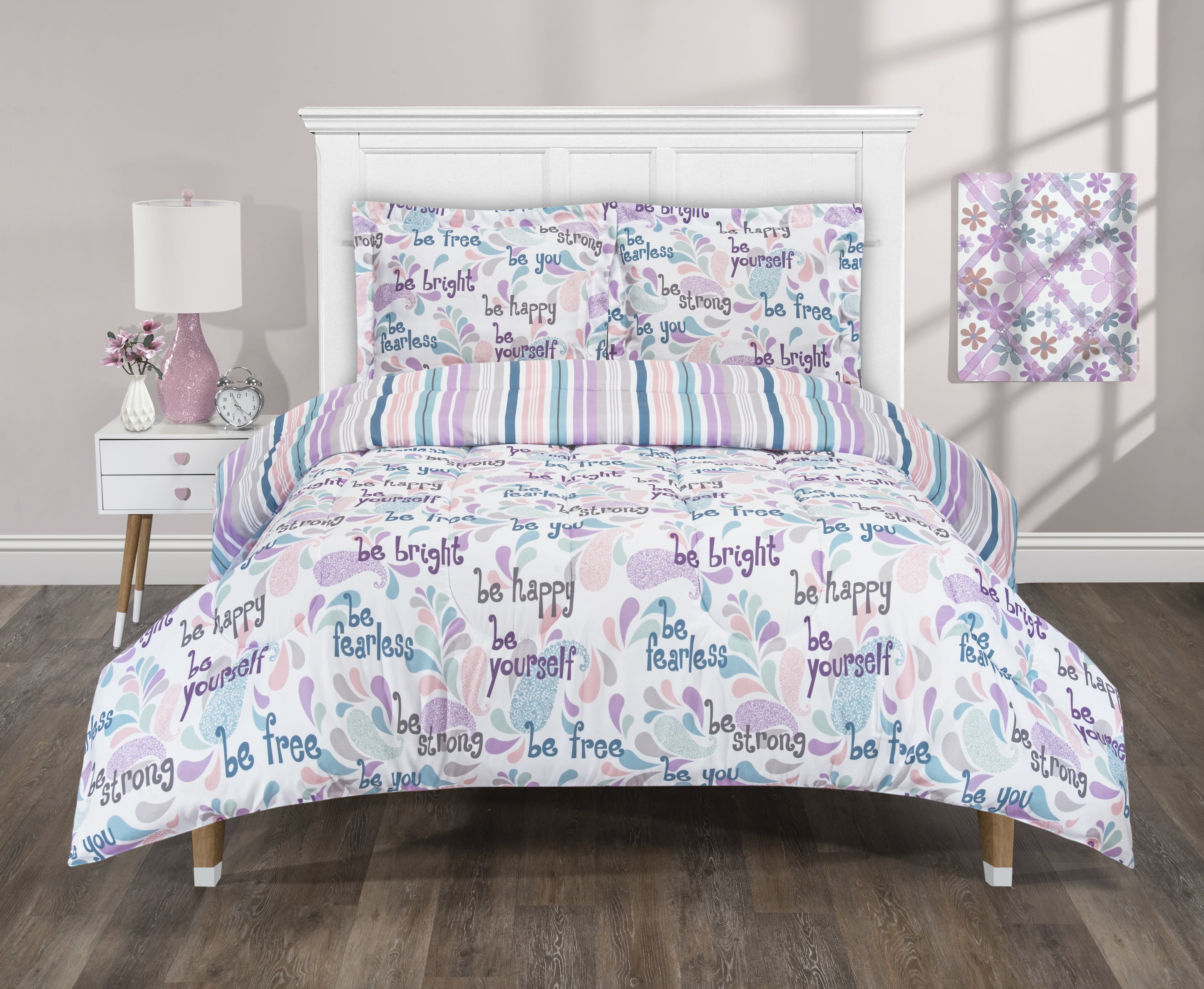TWIN BE FREE REVERSIBLE MINI COMFORTER SET
