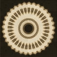 thumbnail image 1 of Ahgly Company Machine Washable Indoor Square Transitional Chocolate Brown Area Rugs, 8' Square, 1 of 7