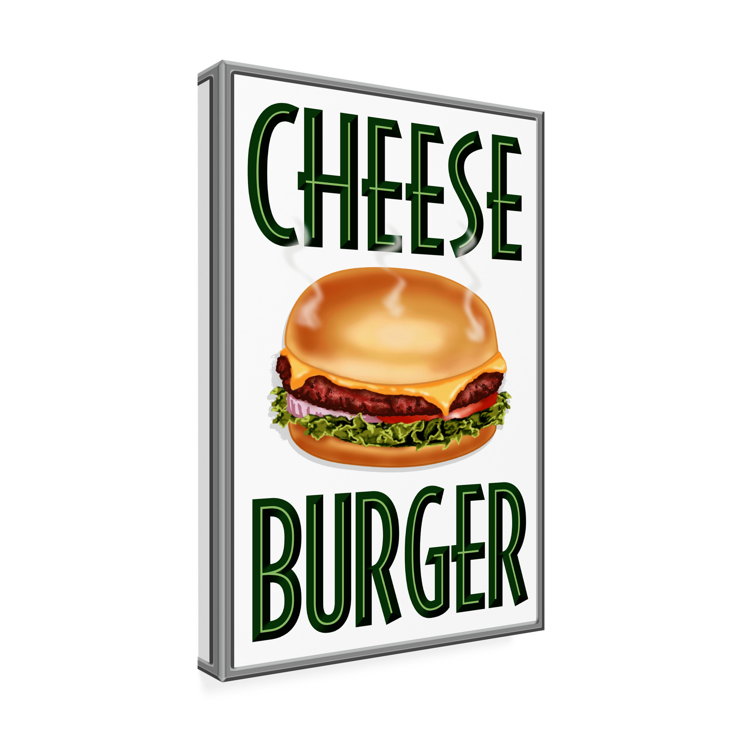 RetroPlanet 'Cheese Burger Vertical' Canvas Art