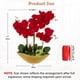 thumbnail image 2 of Orquídea Artificial Briful 43 cm Flor de Seda Roja en Jarrón Dorado, 2 of 6