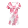 thumbnail image 6 of Roncen Women's Printed Short Sleeve V-Neck Dress - Flowy Tie-Waist Design with Pockets, Casual Midi-Calf Length Summer Dress for Daily Wear and Outings, 6 of 6