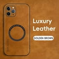 thumbnail image 6 of for iPhone 11 Pro Max PU Leather Case, Vintage Compatible with MagSafe and Wireless Charging Slim Fit-Drop Scratch Resistant Support Magnetic Car Mount Case Cover for iPhone 11 Pro Max, Brown, 6 of 9