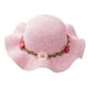 thumbnail image 1 of Sombrero de verano para niños con circunferencia de 51-52 cm, sombrero de paja con flores, sombrero grande para lavabo, sombrero de paja para playa con protección solar, 1 of 5