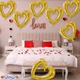 thumbnail image 6 of PMU Heart Shaped 24 Inch Open Center Mylar Balloon, Gold Pkg/25, 6 of 7