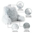 thumbnail image 3 of Cheer Collection Fluffy Reading Pillow - Long Shaggy Hair TV and Gaming Pillow with Armrest, 3 of 5