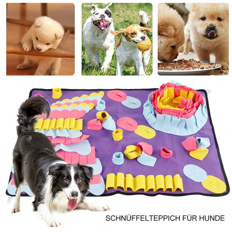 All For Paws Dog Snuffle & Nosework Training Feeding Mat with Squirrel Toy  