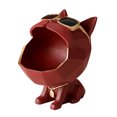thumbnail image 1 of DOLITY Cartoon Cat Storage Tray Holder Sculpture Statue Home Decoration Centerpiece Red, 1 of 7