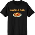 thumbnail image 3 of Waffle Dad Dad Jokes for Father's Day Men's Black Crew Neck Short Sleeve Tee-3XL, 3 of 4
