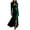 Army Green, variant on Women's Western Style Elegant Button Front Dress, Long Sleeve V-Neck Zipper Detail Maxi Dress for Dancing Parties, Special Occasions, Night Out