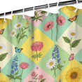 thumbnail image 3 of Pioneer Flower Floral Print Pattern Shower Curtain 72"x72", Bathroom Decorative Shower Curtain Set with 12 Hooks, Waterproof Washable, 3 of 6