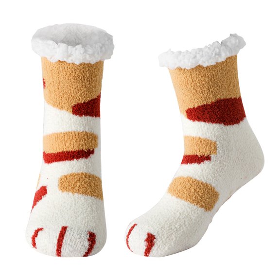 Socks for Women Cushioned Cotton Holiday-Print Casual Sports Socks Running Socks Yellow