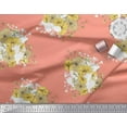 thumbnail image 3 of Soimoi polyester Crepe Fabric Leaves & Wild Flower Floral Print Sewing Fabric Yard 42 Inch Wide, 3 of 3