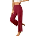 thumbnail image 4 of INSPIRE CHIC Women's Cotton Pajama Bottom Elastic Waist Loose Lounge Sweatpants Pants with Pockets XL Purple Red, 4 of 6