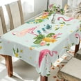 thumbnail image 3 of SKYSONIC Flamingo Rectangle Tablecloth,Dinner Table Cover for Outdoor & Indoor Patio, Picnic, BBQ, Holiday Party 54x72In, 3 of 7