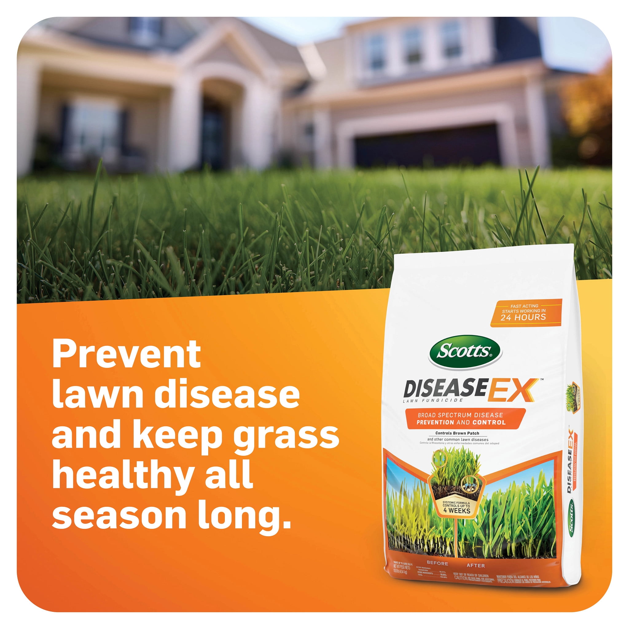Scotts DiseaseEx Lawn Fungicide for Brown Patch and Pythium Blight, 10 lbs.