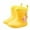 Yellow, variant on Toddler Boy Rain Boots Fashion Cool Easy-On Lightweight Rainboots Outerwear (Pink, Size 2-3 Years)