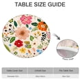 thumbnail image 6 of Floral Bohemian Table Cover with Elastic Border, 52-56 Inch Round Stretch Fit for Special Occasions, 6 of 7