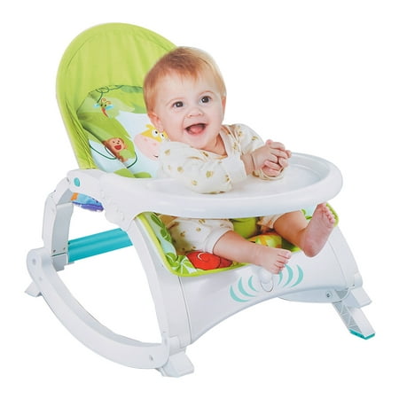 KARMAS PRODUCT Newborn to Toddler Portable Rocker with Dinner Table