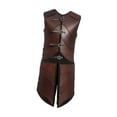 thumbnail image 3 of Rongfmy Medieval Renaissance Viking Gothic Vest Armor Adjustable Party Costume Dress Deep Brown, 3 of 8