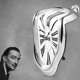 thumbnail image 5 of Reloj derretido, reloj derretido para decoración del hogar, estante de oficina, mesa de escritorio, regalo creativo divertido, plata Roma, 5 of 5