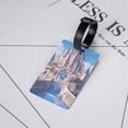 thumbnail image 5 of Luggage Tags for Suitcases, Majestic Fantasy Castle Leather Bag Luggage Tags ID Label Tags Privacy Protection Travel Bag Labels, 5 of 6