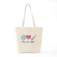 thumbnail image 6 of CafePress - 1980S Retro Golfer Peace Love Golf - Unisex Canvas Tote Bag, Beige, 1-Piece, 6 of 7