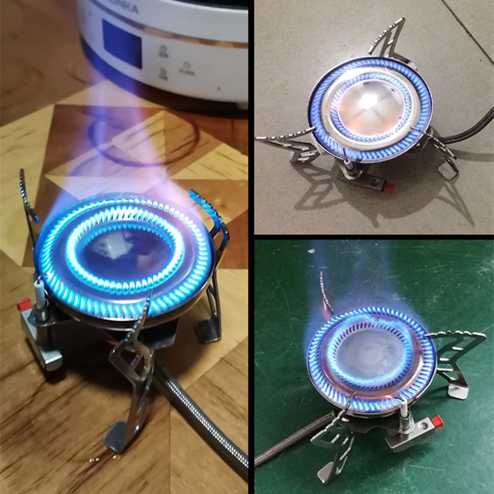 JIAHAOO Compact Foldable Gas Stove with Anti-Slip Teeth, Safe & Efficient Cooking Solution for Backpacking & Travel